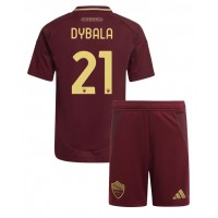 Otroški Nogometni dresi AS Roma Paulo Dybala #21 Domači 2024-25 Kratek Rokav (+ Kratke hlače)